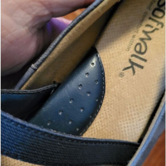 Softwalk Napa Womens Blue Extra Wide Mary Jane Flats Shoes, Size 7 - Picture 9 of 11